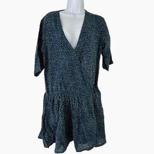 One Teaspoon Starry Night Wrap Lightweight Dress Womens NEW SZ S Navy Blue‎